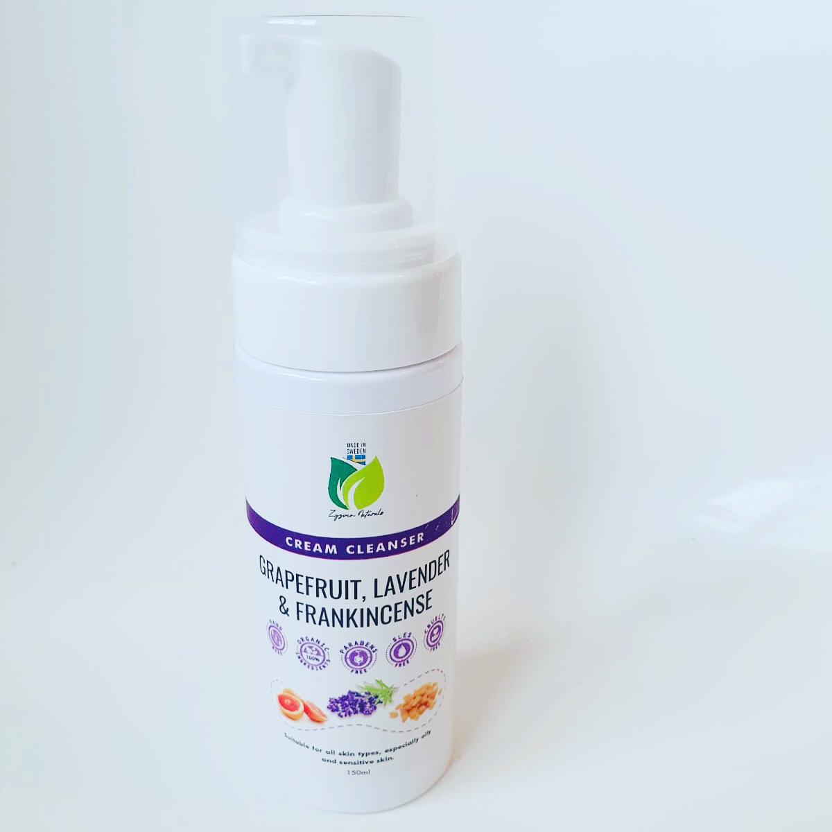 GRAPEFRUIT, LAVENDER AND FRANKINCENSE CREAM CLEANSER (150ml)